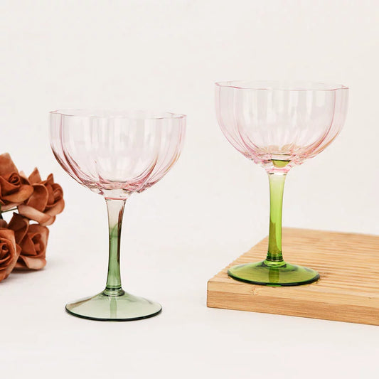Sornelva Petal-Style Stemmed Wine Glasses — 4-Piece Set — product image 1