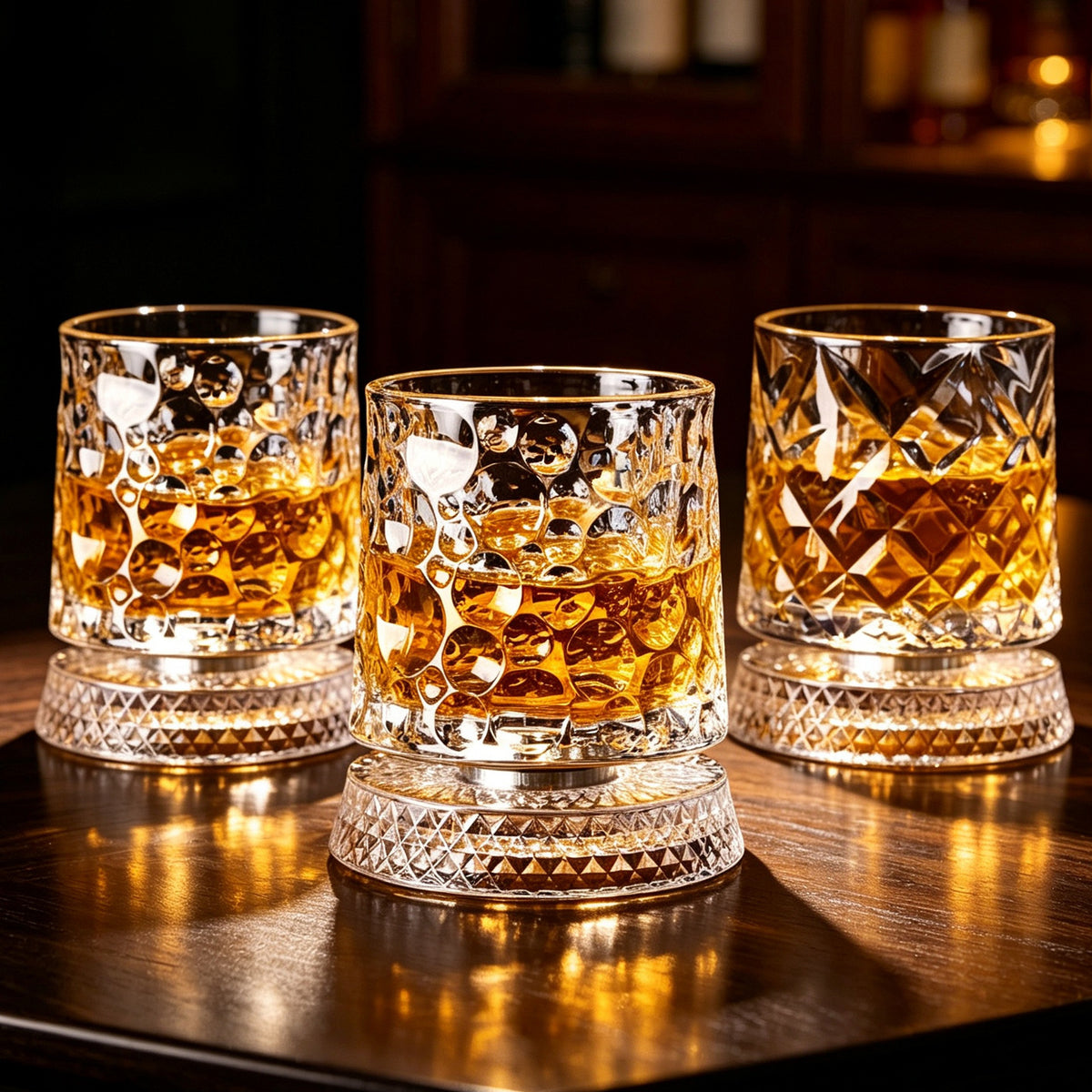 Sornelva Star-Engraved Rotating Whiskey Glasses — 2-Piece Set — product image 1